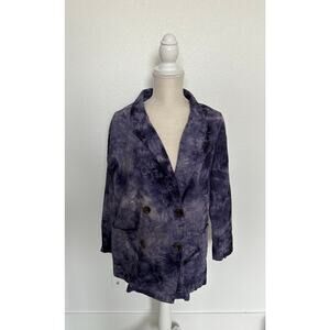 Anthropologie Amadi Hilde Tie-Dye Linen Blazer - S